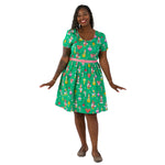 Disney Stitch Shoppe Holiday "Laci" Dress Full Front Model View