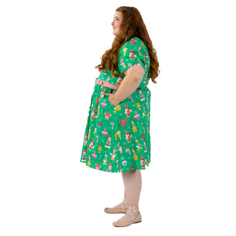 Disney Stitch Shoppe Holiday "Laci" Dress Full Side Model View