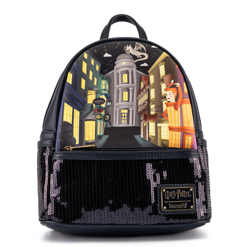 Harry Potter Diagon Alley Sequin Mini Backpack Front View