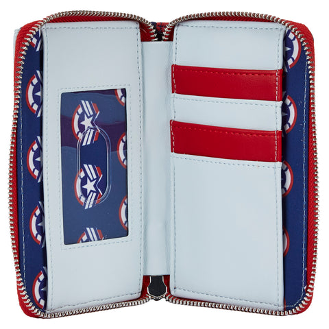 Falcon Captain America Cosplay Zip Around Wallet Inside View