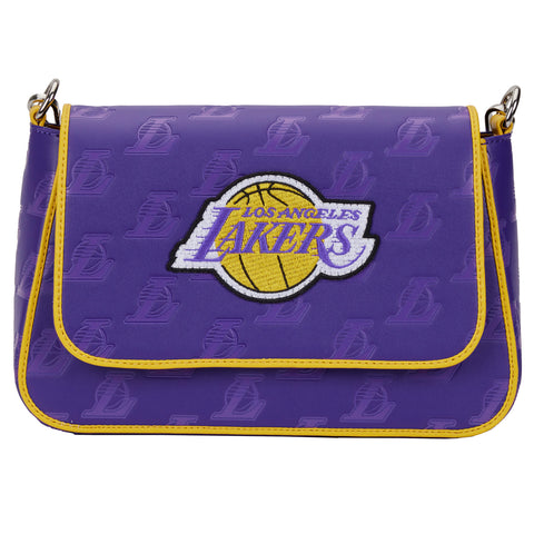 NBA Los Angeles Lakers Logo Crossbody Bag Front View