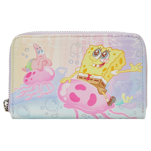 SpongBob SquarePants Jelly Fishing Zip Around Wallet Front View