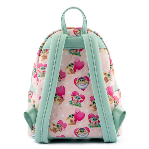 The Mandalorian Grogu Hearts Mini Backpack Back View