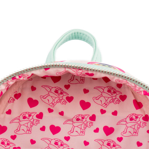 The Mandalorian Grogu Hearts Mini Backpack Inside Lining View
