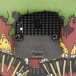 Ewoks and Droids Glow in the Dark and Sliding Pin Closeup Back View