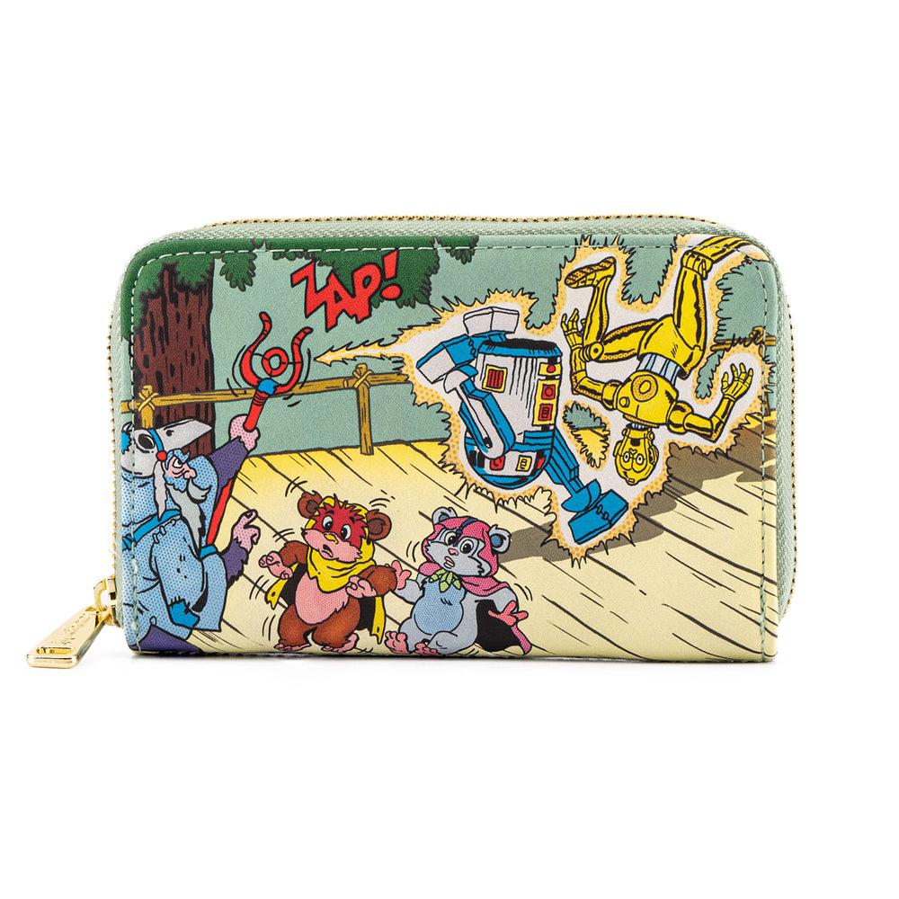 Exclusive - Ewoks and Droids Zip Around Wallet Front View-zoom