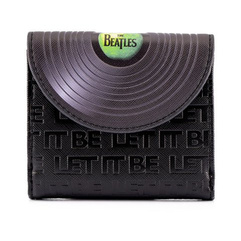 The Beatles Let It Be Vinyl Record Zip Around Wallet Front View