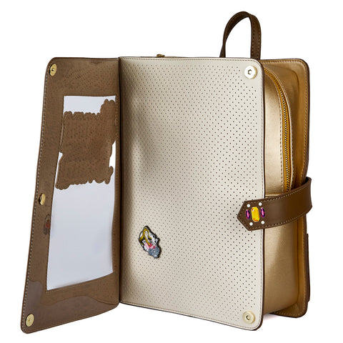 Sleeping Beauty Pin Trader Backpack Open View