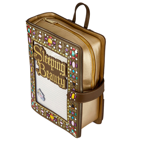 Sleeping Beauty Pin Trader Backpack Top Side View