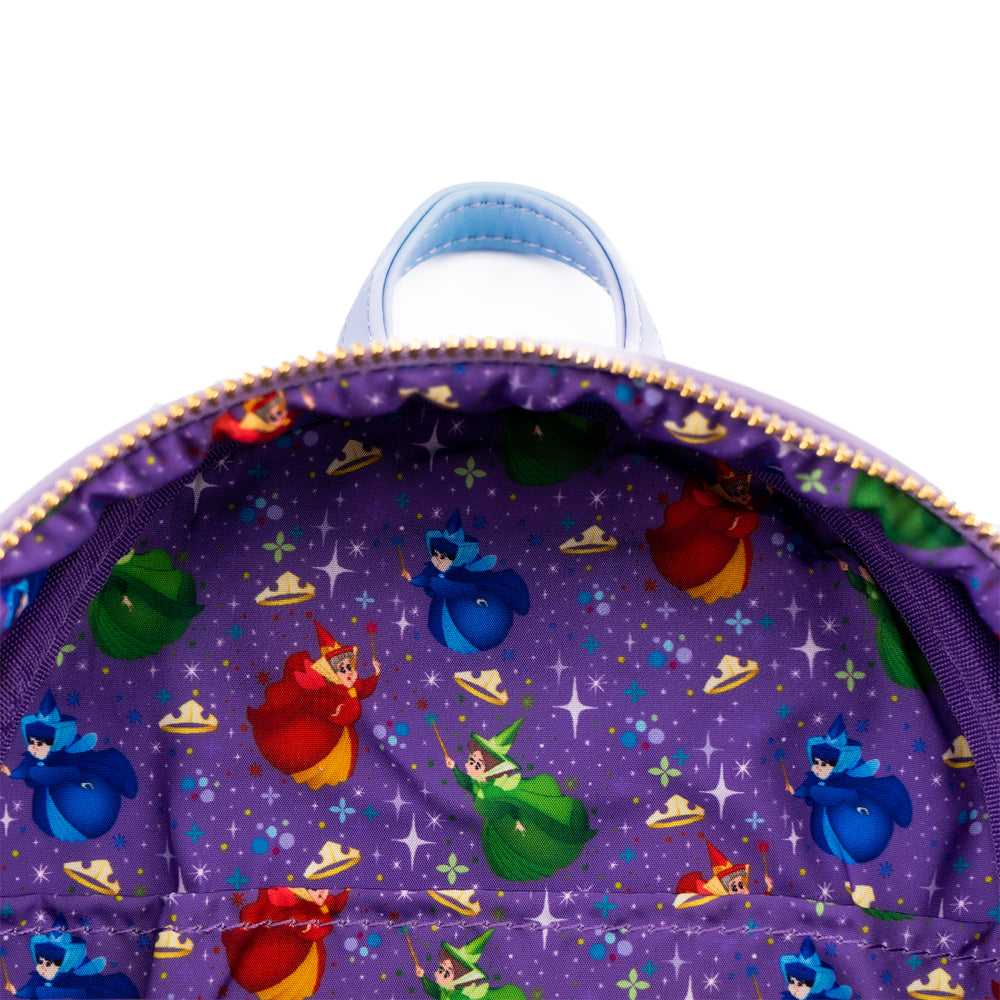 Sleeping Beauty Castle Mini Backpack Inside Lining View-zoom