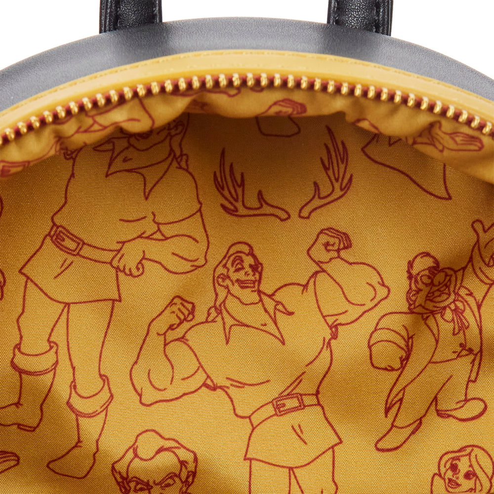 Beauty and the Beast Gaston Villains Scene Mini Backpack Inside Lining View-zoom