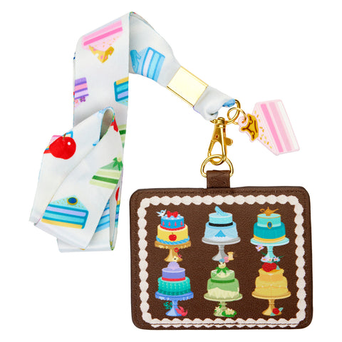 Disney Princess Cakes Lanyard with Card Holder Front View
