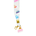 Disney Princess Cakes Lanyard with Card Holder Closeup Charm View