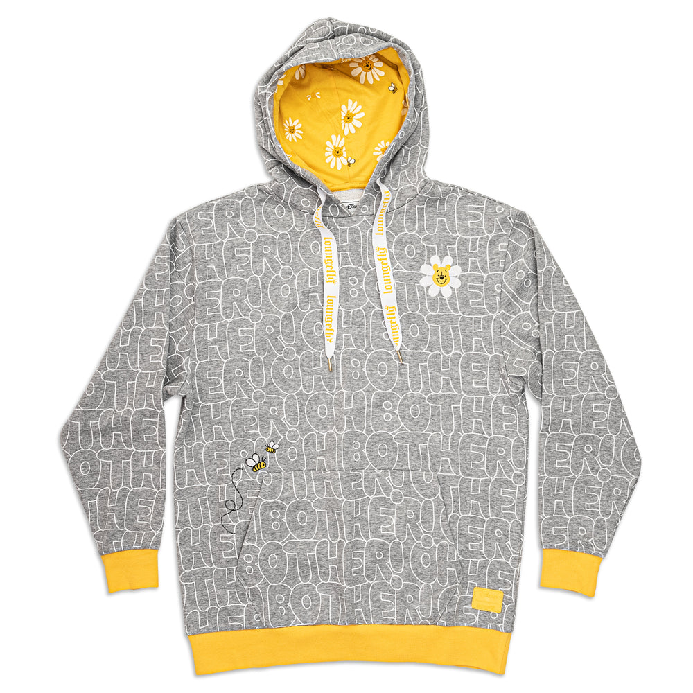 Loungefly Disney Winnie the Pooh Oh Bother Print Hoodie Flat Front View-zoom