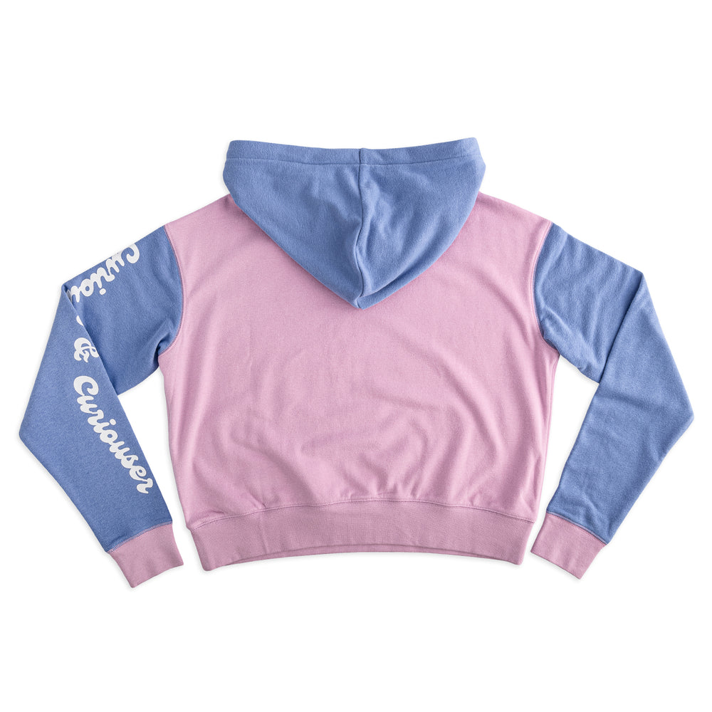 Loungefly Disney Alice in Wonderland Rabbit Hole Crop Hoodie Back Flat View-zoom