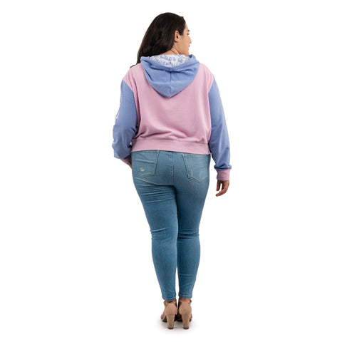 Loungefly Disney Alice in Wonderland Rabbit Hole Crop Hoodie Full Back Model View