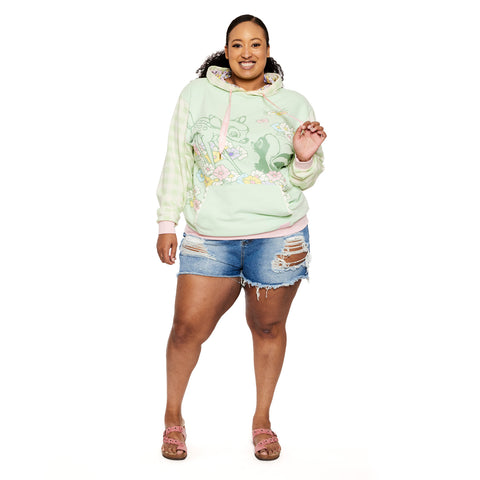 Bambi and Flower Spring Time Hoodie Full Length Front Model View