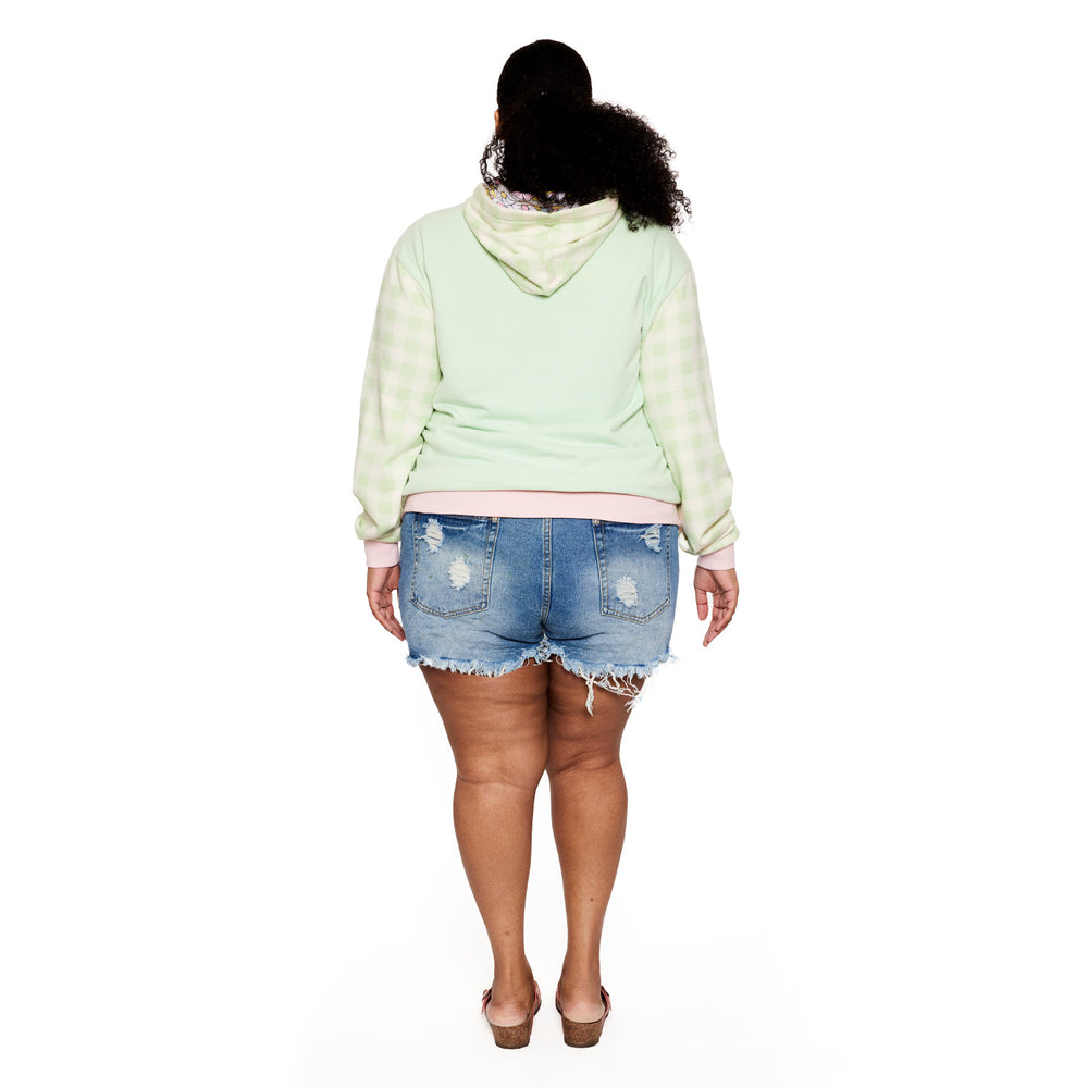 Bambi and Flower Spring Time Hoodie Full Length Back Model View-zoom