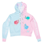 Sleeping Beauty Make it Pink Make it Blue Crop Hoodie Front Flat View