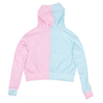 Sleeping Beauty Make it Pink Make it Blue Crop Hoodie Back Flat View