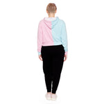 Sleeping Beauty Make it Pink Make it Blue Crop Hoodie Back Full Length Model View