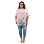 Disney Alice in Wonderland Daisey Fields Print Tee Full Front Model View