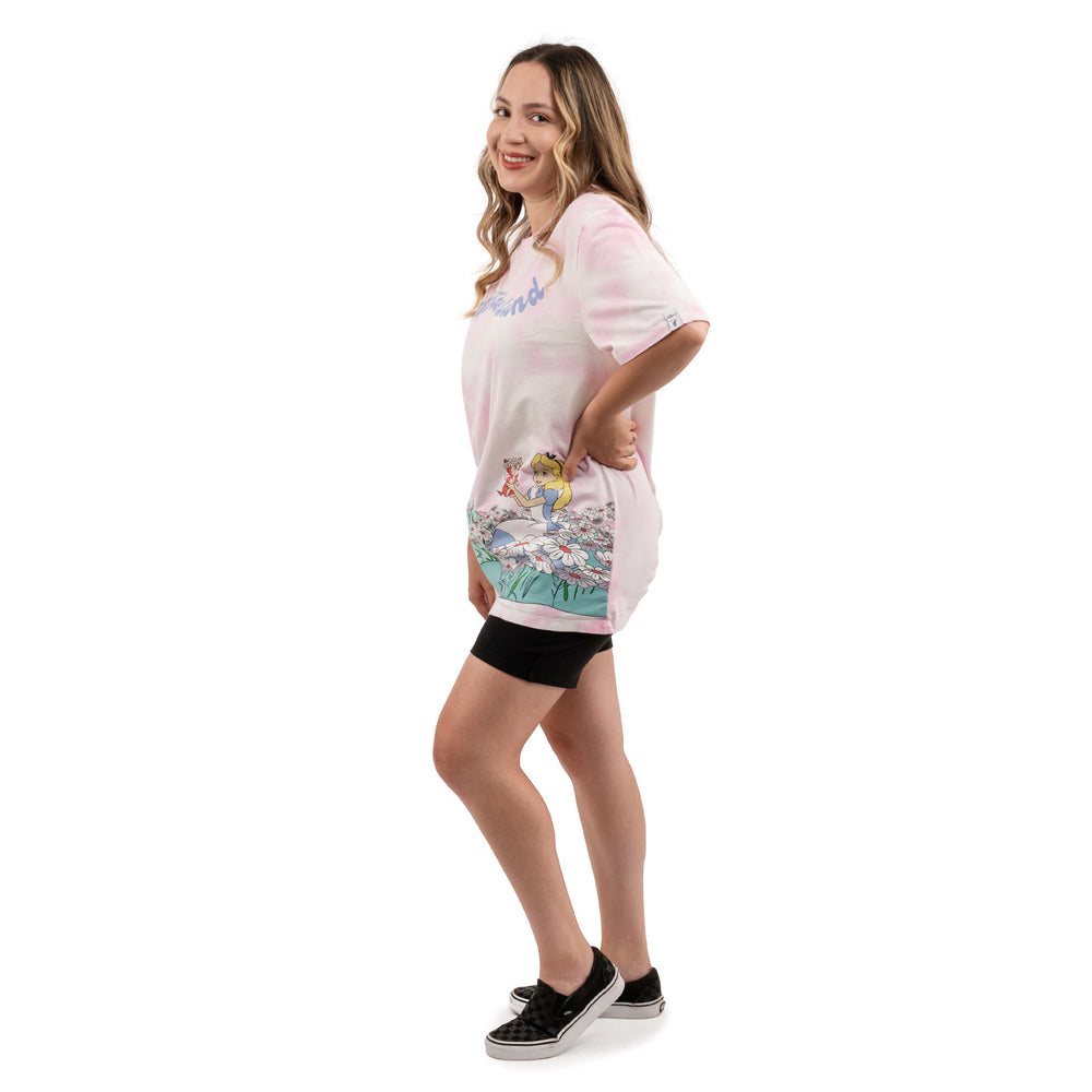 Disney Alice in Wonderland Daisey Fields Print Tee Full Side Model View-zoom