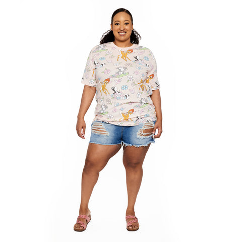 Bambi Spring Time Tee Full Length Front Model View