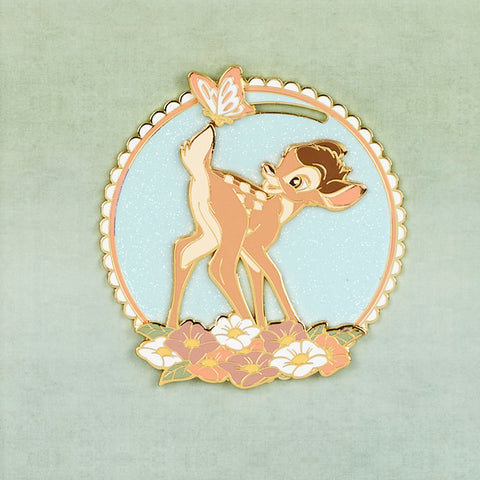 Bambi Spring Time Sliding Pin Closeup View