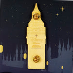 Peter Pan Clock Moving Pin Closeup Back Pin View