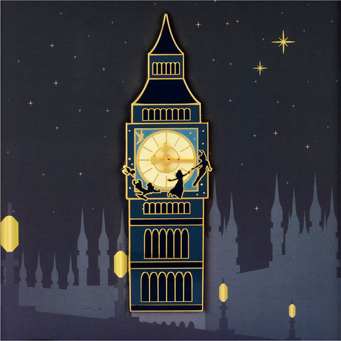 Peter Pan Clock Moving Pin Closeup Pin View