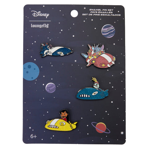 Lilo & Stitch Space Adventure 4pc Pin Set Front View