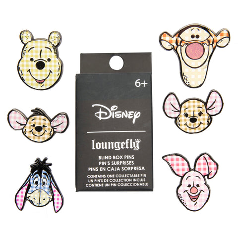 Winnie the Pooh Gingham Blind Box Pin Front View