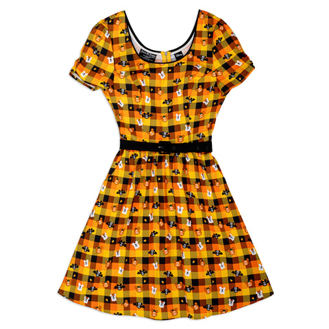 Disney Stitch Shoppe Spooky Minnie Mouse "Laci" Dress Front Flat View