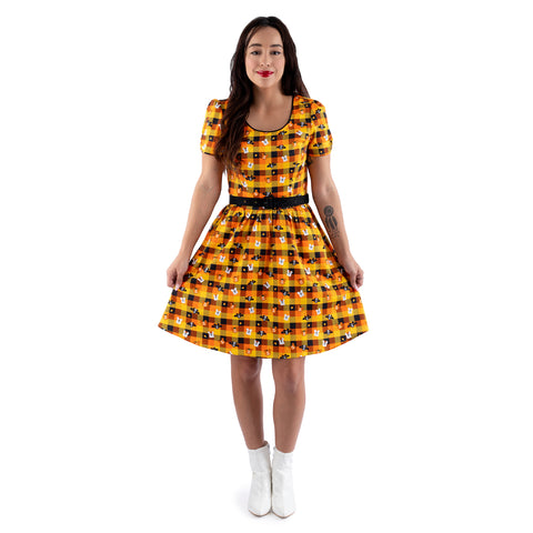 Disney Stitch Shoppe Spooky Minnie Mouse "Laci" Dress Front Full Model View
