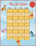Stitch Shoppe Winnie the Pooh Laci Dress Size Chart View