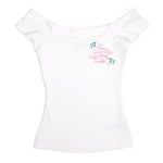 Disney Stitch Shoppe Cinderella Embroidered "Dizzy" Fashion Top