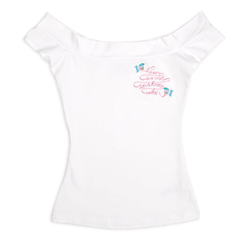 Disney Stitch Shoppe Cinderella Embroidered "Dizzy" Fashion Top