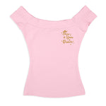 Disney Stitch Shoppe Sleeping Beauty Embroidered "Dizzy" Fashion Top Front Flat View