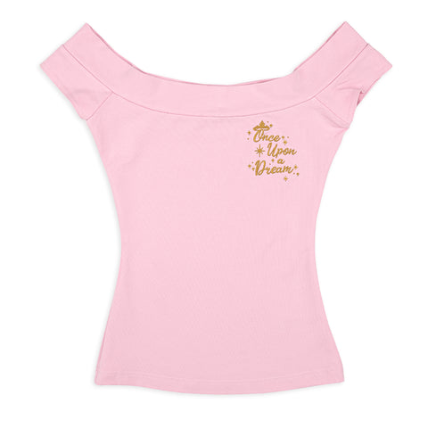 Disney Stitch Shoppe Sleeping Beauty Embroidered "Dizzy" Fashion Top Front Flat View