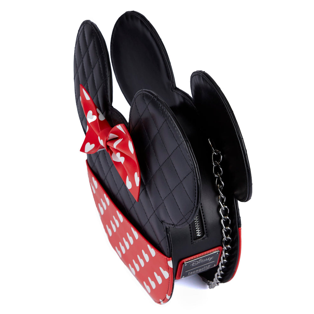 Mickey and Minnie Mouse Love Reversible Crossbody Bag Top Side View-zoom