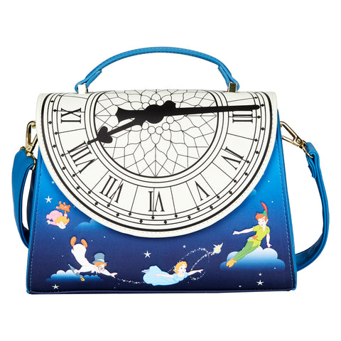 Peter Pan Clock Glow in the Dark Crossbody Bag Front View
