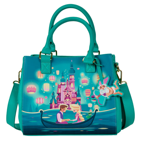 Tangled Rapunzel Castle Crossbody Glow in the Dark Bag Front View
