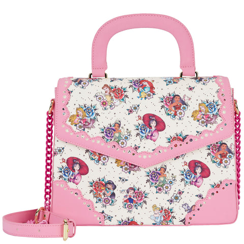 Disney Princess Floral Tattoo Crossbody Bag Front View