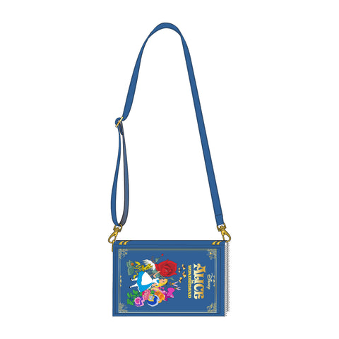 Alice in Wonderland Book Convertible Crossbody Bag Front View