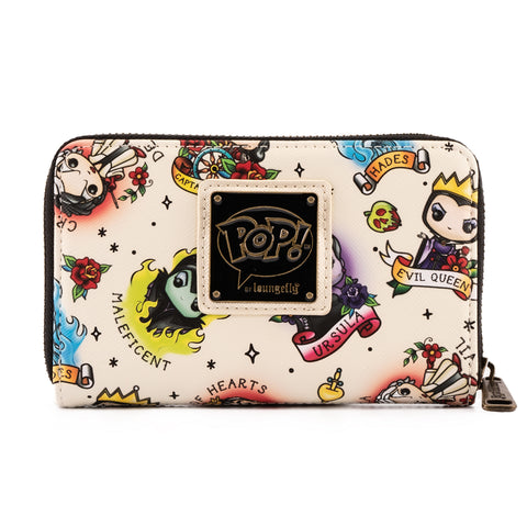 Funko Pop! by Loungefly Disney Villains Tattoo Zip Around Wallet Back View