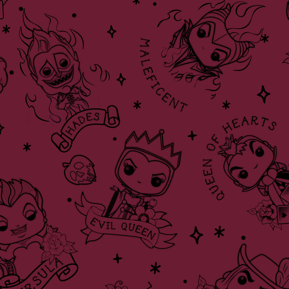 Funko Pop! by Loungefly Disney Villains Tattoo Zip Around Wallet Inside Pattern View-zoom