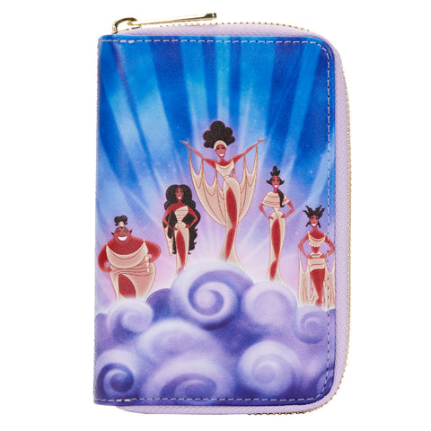 Hercules Muses Clouds Zip Around Wallet Front View