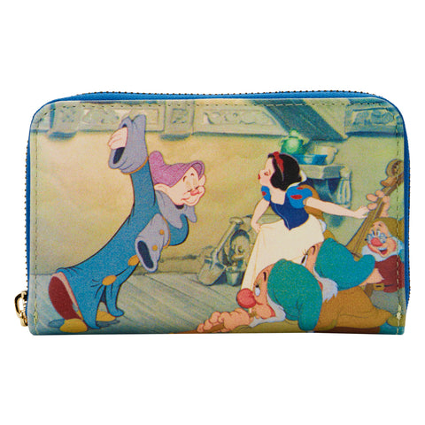 Snow White Scenes Zip Around Wallet Front View